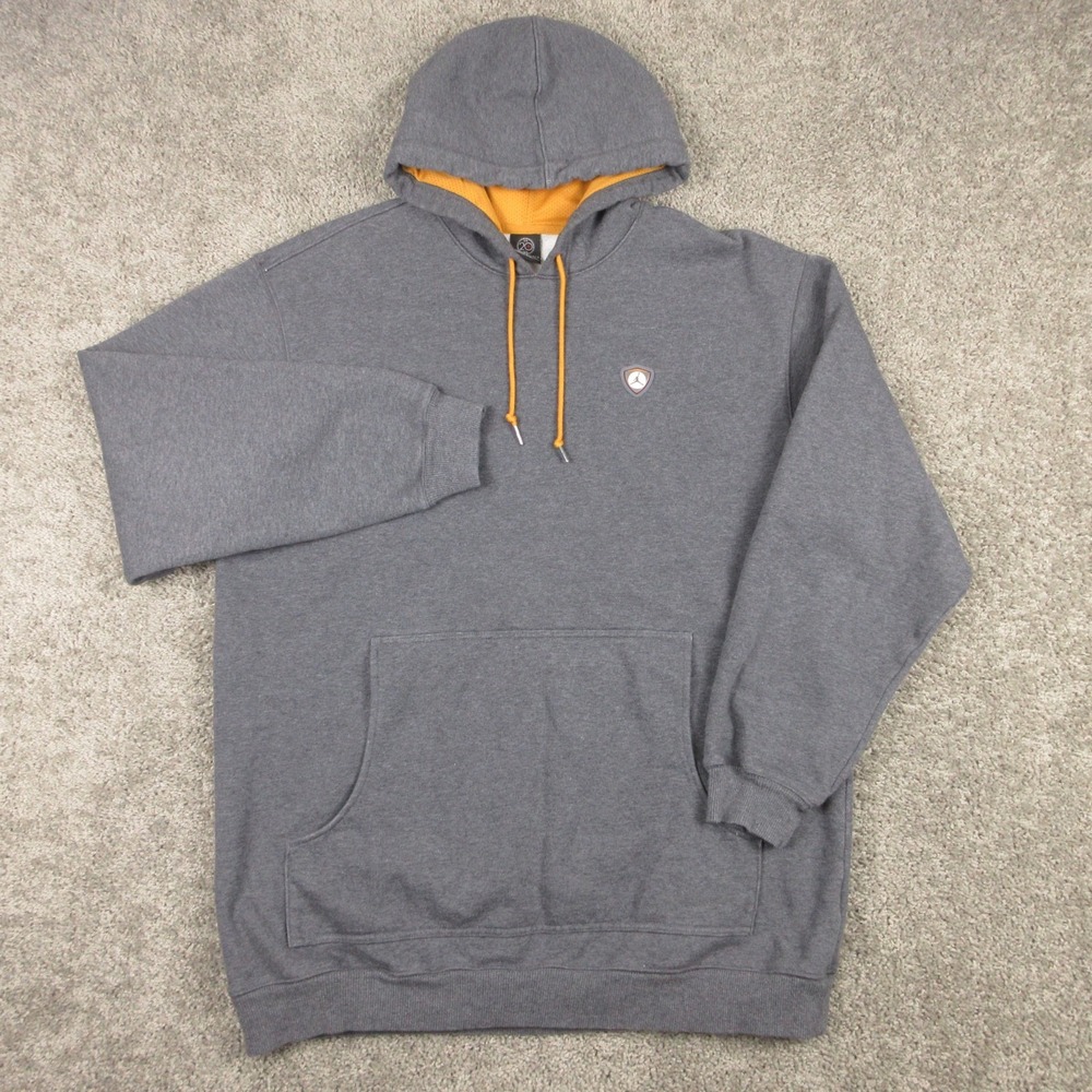 Vintage Air Jordan Sweater Mens XL Gray Oversized Pullover Hoodie Sweatshirt Y2K